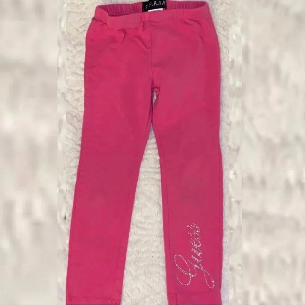 💞 Little Girls Size 4 Pink GUESS Rhinestone Leggings
